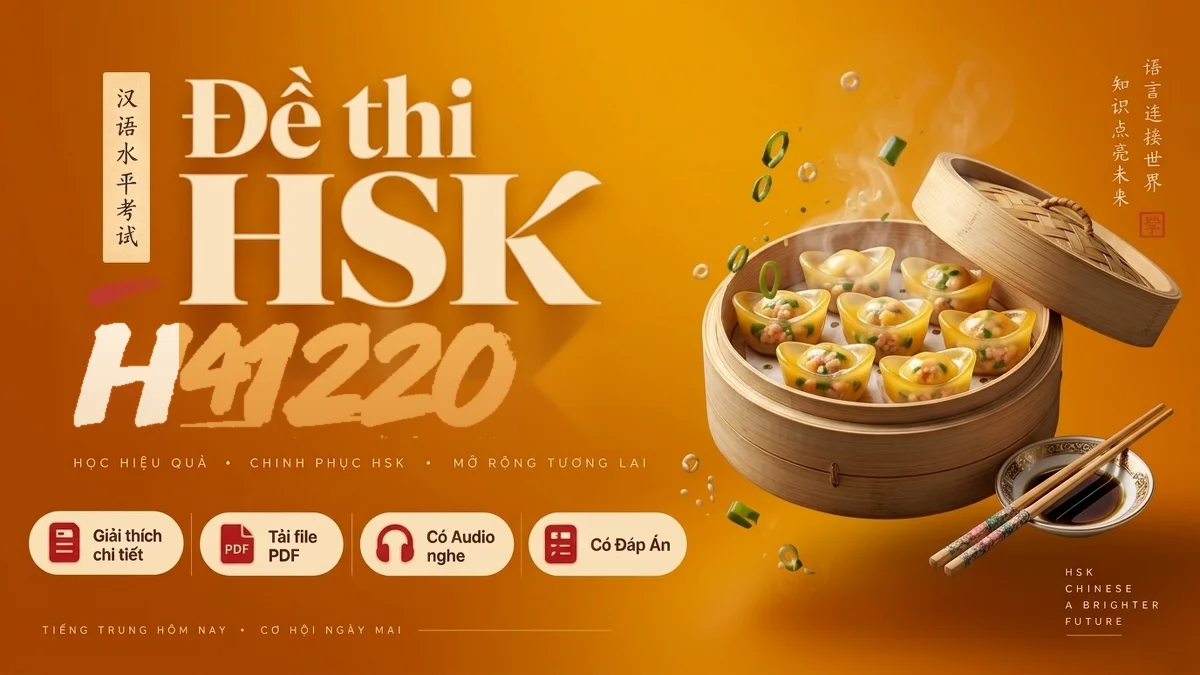 Đề thi HSK 4 mã H41220 PDF có đáp án & Audio (Mới nhất) - FoxHSK
