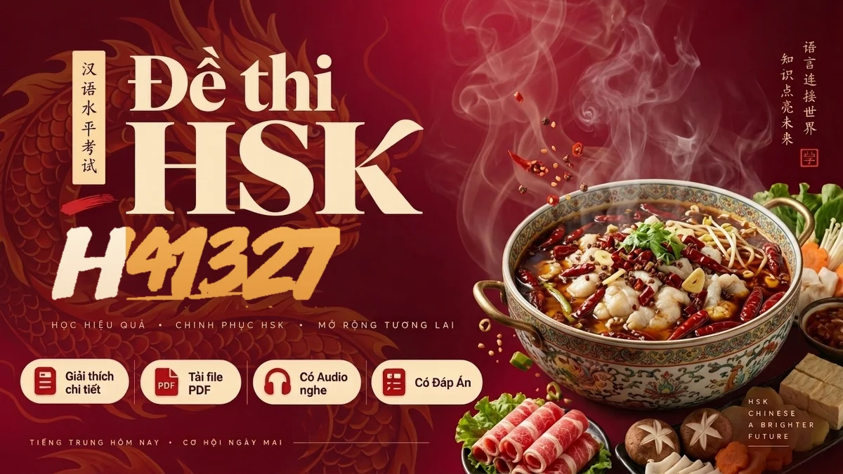 Đề thi HSK 4 mã H41327 PDF có đáp án & Audio (Mới nhất) - FoxHSK