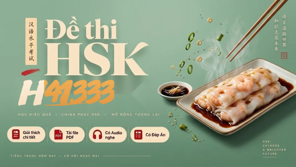 Đề thi HSK 4 mã H41333 PDF có đáp án & Audio (Mới nhất) - FoxHSK