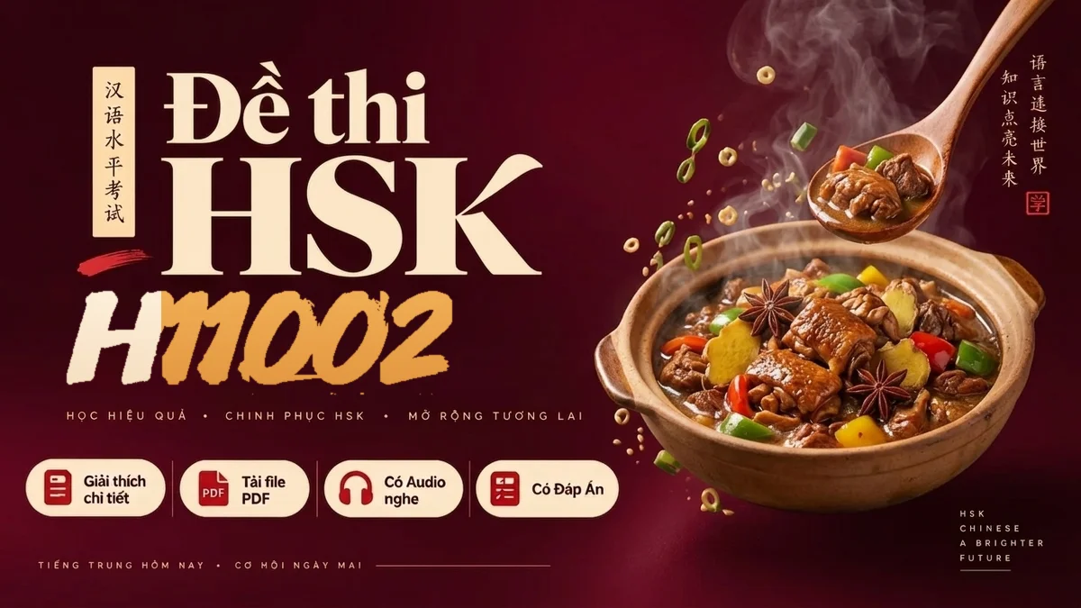 Đề Thi Mẫu Chuẩn Quốc Gia HSK 3.0 — HSK 4 (Mã Đề H43001) (Full Audio MP3 + PDF + Đáp Án Chi Tiết) - FoxHSK
