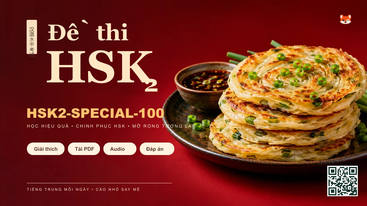 Đề Thi Mẫu Khẩu Ngữ HSK 4 Chuẩn Mới 3.0 — Bộ 2 (Mã Đề H83002) — PDF, Audio & Đáp Án Chi Tiết - FoxHSK