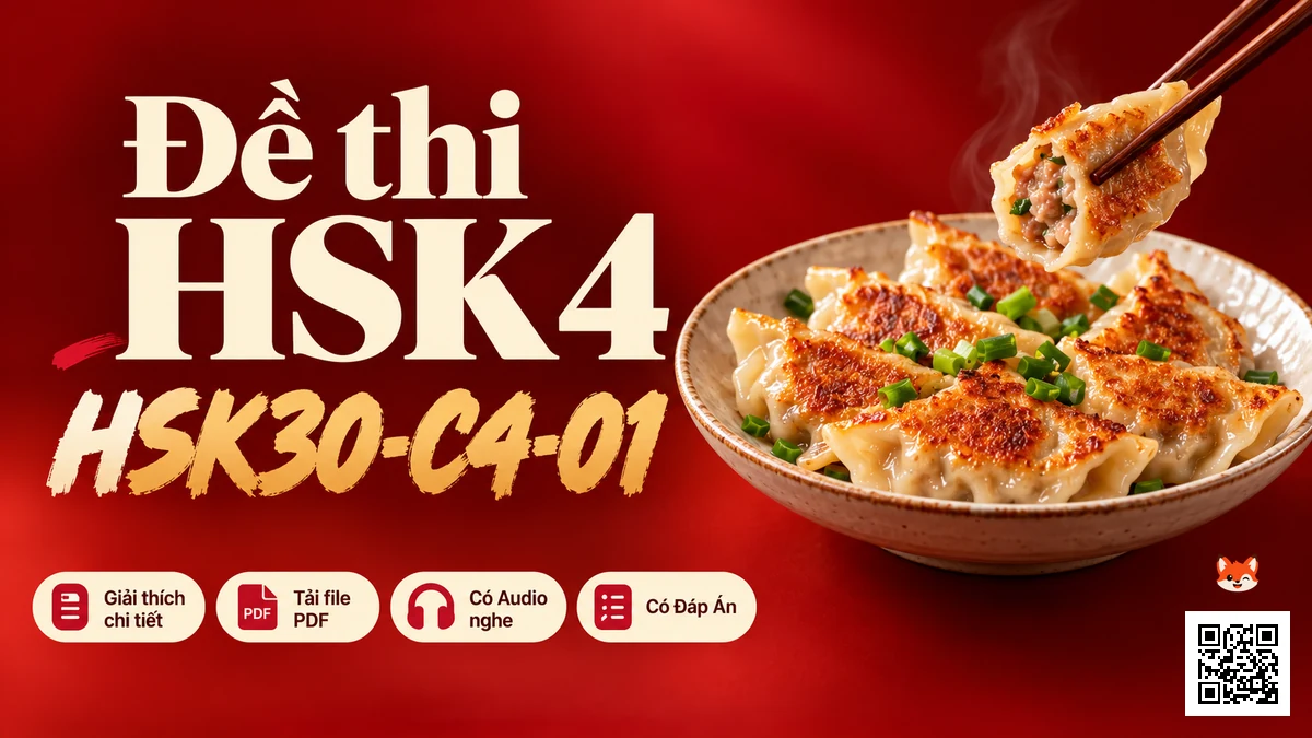 Đề Thi HSK 3.0 Cấp 4 Mã Đề HSK30-C4-01 Kèm PDF, Audio & Đáp Án Mới Nhất - FoxHSK