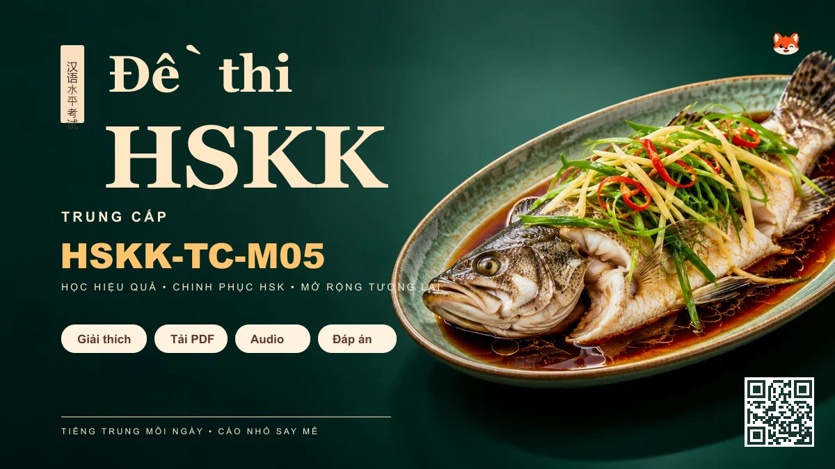 Đề thi Khẩu Ngữ HSKK mã HSKK-TC-M05 PDF có đáp án & Audio (Mới nhất) - FoxHSK