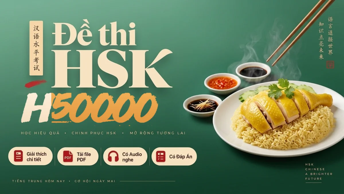 Đề thi HSK 5 mã H50000 PDF có đáp án & Audio (Mới nhất) - FoxHSK