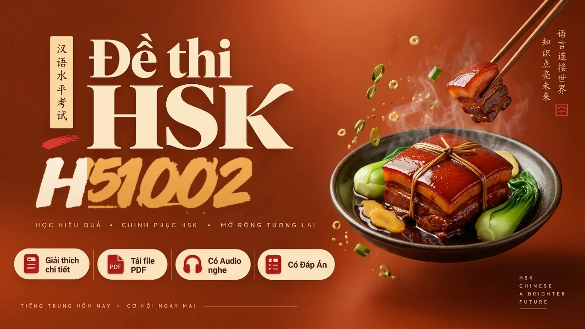 Đề thi HSK 5 mã H51002 PDF có đáp án & Audio (Mới nhất) - FoxHSK