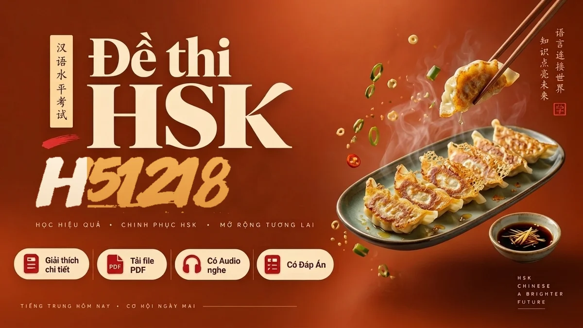 Đề thi HSK 5 mã H51218 PDF có đáp án & Audio (Mới nhất) - FoxHSK