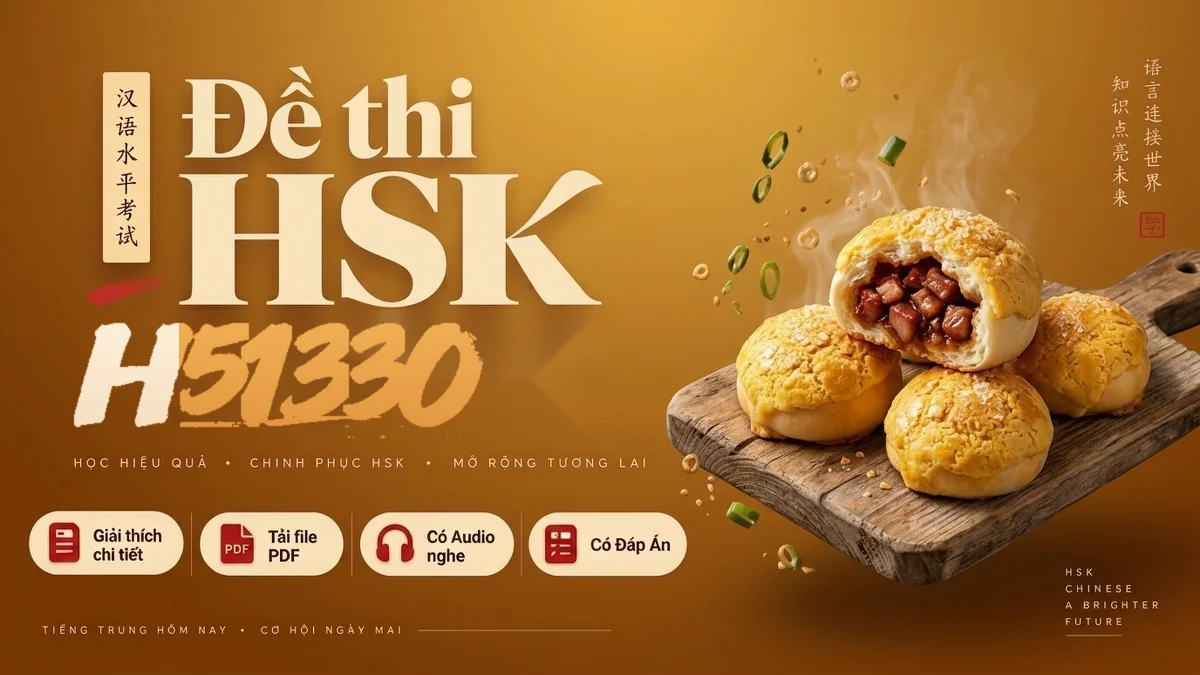 Đề thi HSK 5 mã H51330 PDF có đáp án & Audio (Mới nhất) - FoxHSK