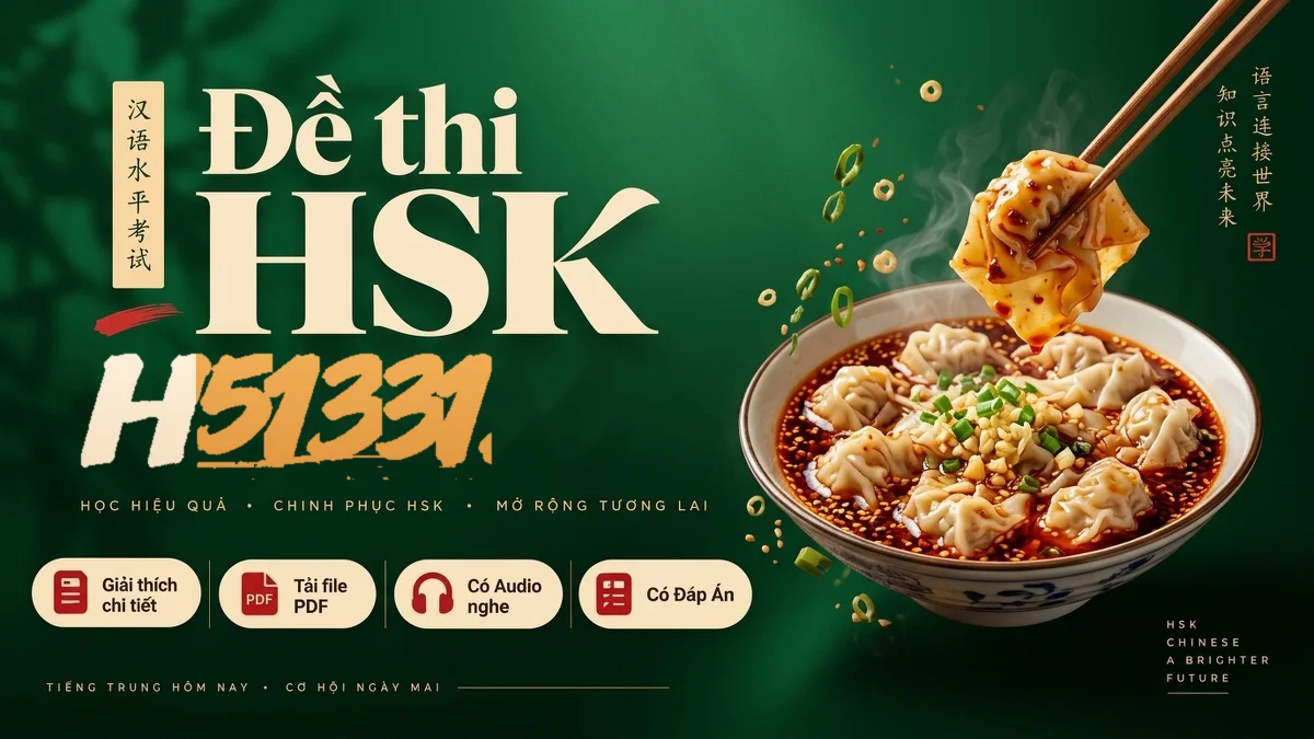 Đề thi HSK 5 mã H51331 PDF có đáp án & Audio (Mới nhất) - FoxHSK