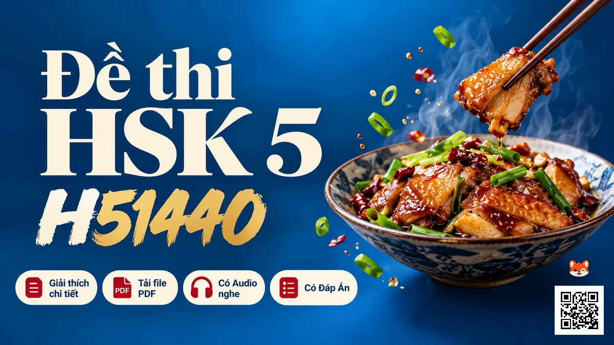 Đề thi HSK 5 mã H51440 PDF có đáp án & Audio (Mới nhất) - FoxHSK