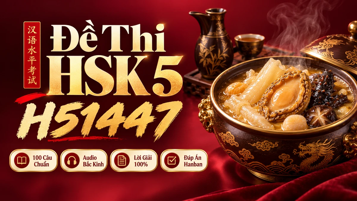 Đề thi HSK 5 mã H51447 PDF có đáp án & Audio (Mới nhất) - FoxHSK