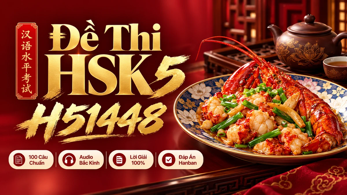 Đề thi HSK 5 mã H51448 PDF có đáp án & Audio (Mới nhất) - FoxHSK