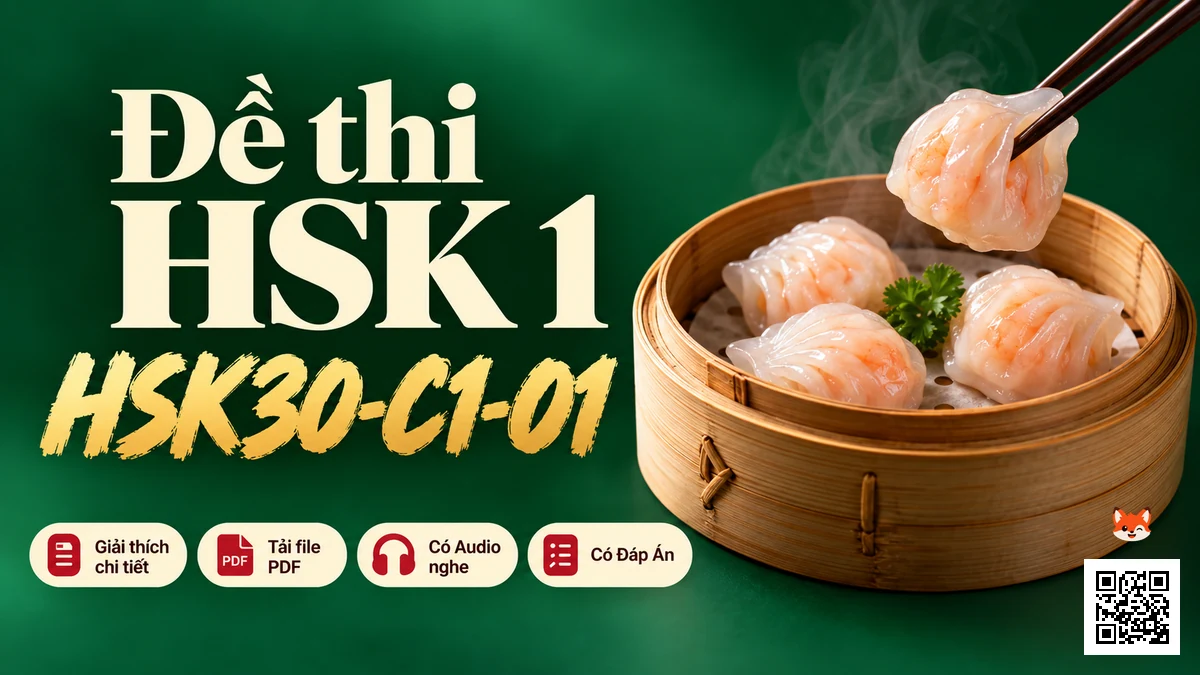 Đề Thi Thật HSK Chính Thức — HSK 5 (Mã Đề H52501) (Full Audio MP3 + PDF + Đáp Án Chi Tiết) - FoxHSK
