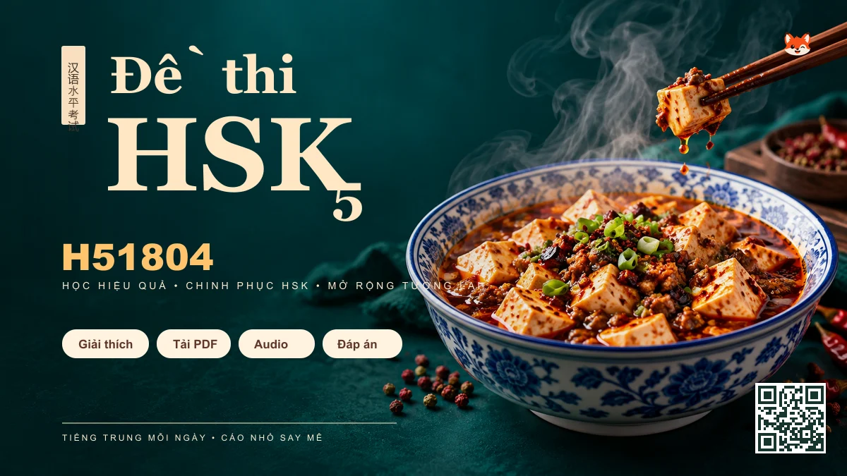 Đề Thi Mẫu Chuẩn Quốc Gia HSK 3.0 — HSK 5 Bộ 3 (Mã Đề H53003) — PDF, Audio & Đáp Án Chi Tiết - FoxHSK