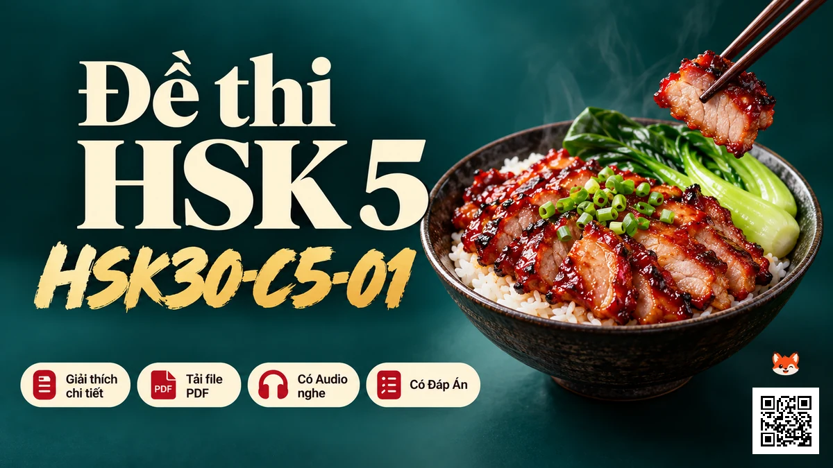 Đề Thi HSK 3.0 Cấp 5 Mã Đề HSK30-C5-01 Kèm PDF, Audio & Đáp Án Mới Nhất - FoxHSK