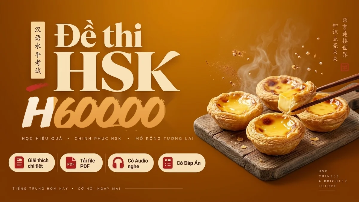 Đề thi HSK 6 mã H60000 PDF có đáp án & Audio (Mới nhất) - FoxHSK