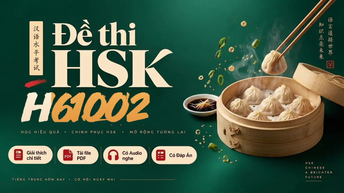 Đề thi HSK 6 mã H61002 PDF có đáp án & Audio (Mới nhất) - FoxHSK