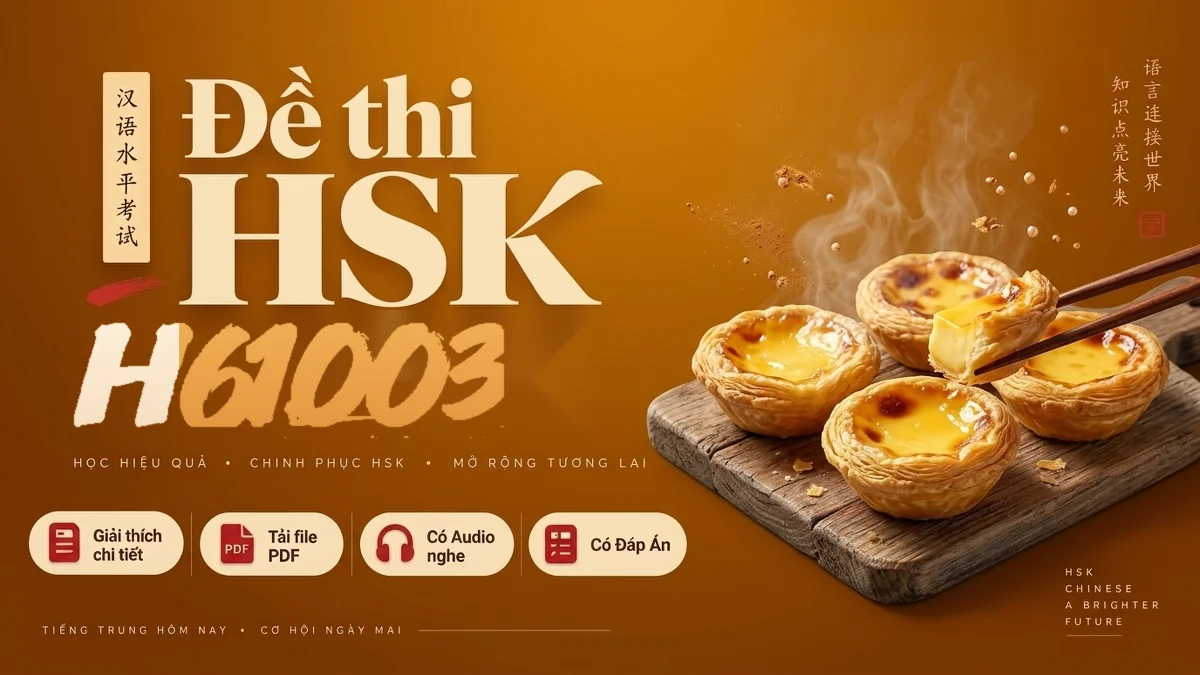 Đề thi HSK 6 mã H61003 PDF có đáp án & Audio (Mới nhất) - FoxHSK