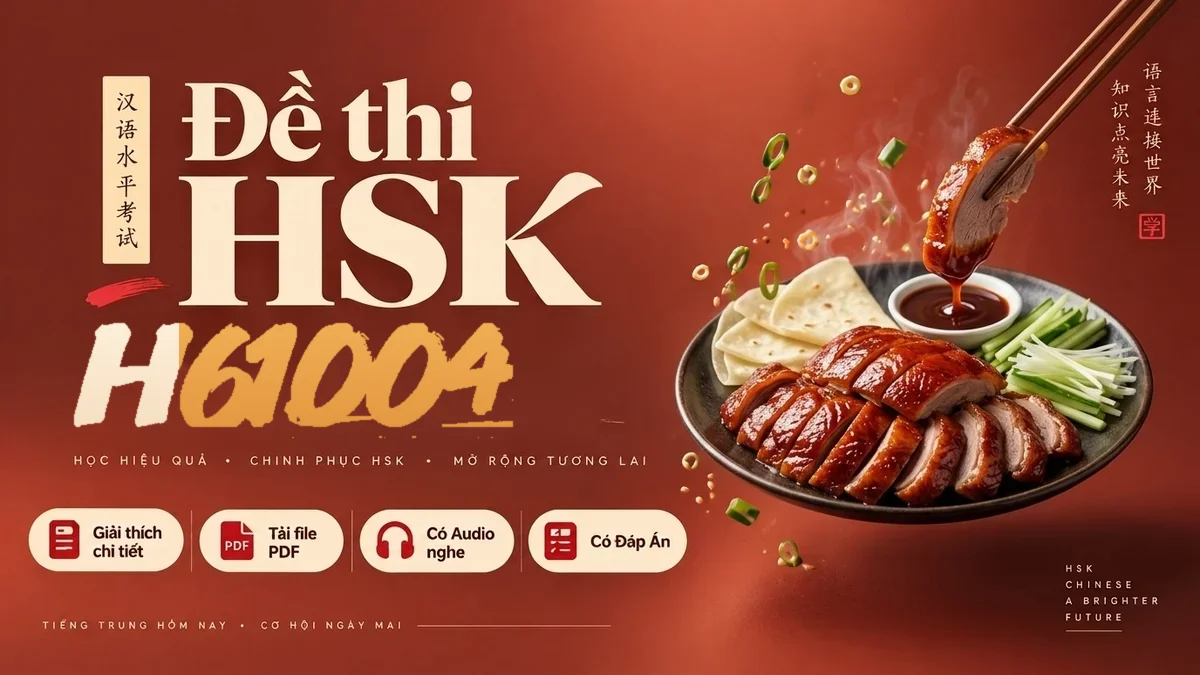 Đề thi HSK 6 mã H61004 PDF có đáp án & Audio (Mới nhất) - FoxHSK
