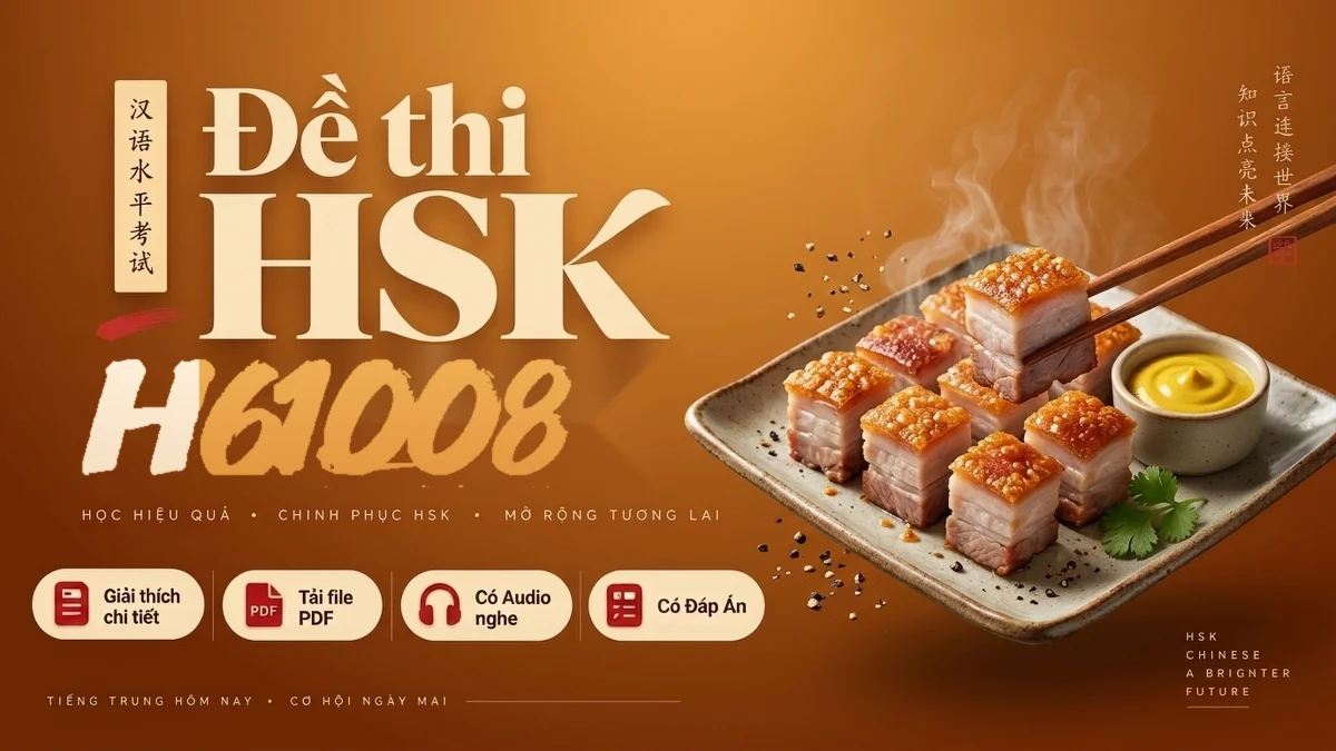 Đề thi HSK 6 mã H61008 PDF có đáp án & Audio (Mới nhất) - FoxHSK