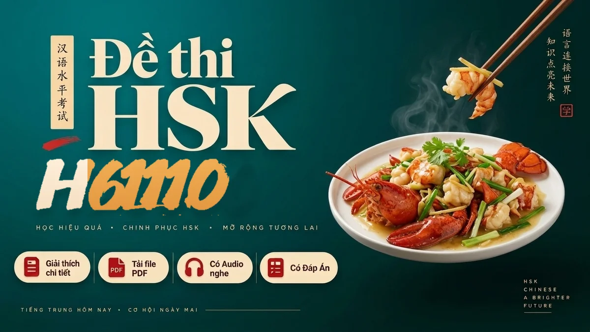 Đề thi HSK 6 mã H61110 PDF có đáp án & Audio (Mới nhất) - FoxHSK