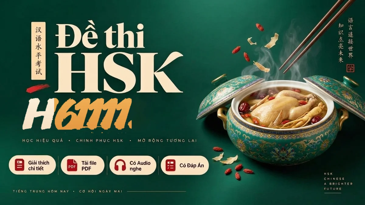 Đề thi HSK 6 mã H61111 PDF có đáp án & Audio (Mới nhất) - FoxHSK