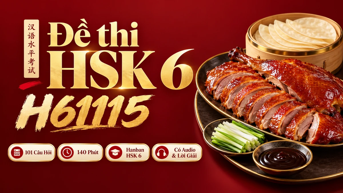 Đề thi HSK 6 mã H61115 PDF có đáp án & Audio (Mới nhất) - FoxHSK