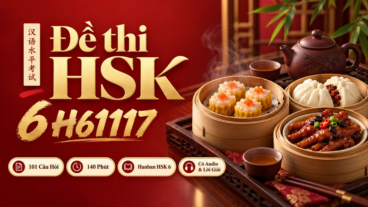 Đề thi HSK 6 mã H61117 PDF có đáp án & Audio (Mới nhất) - FoxHSK
