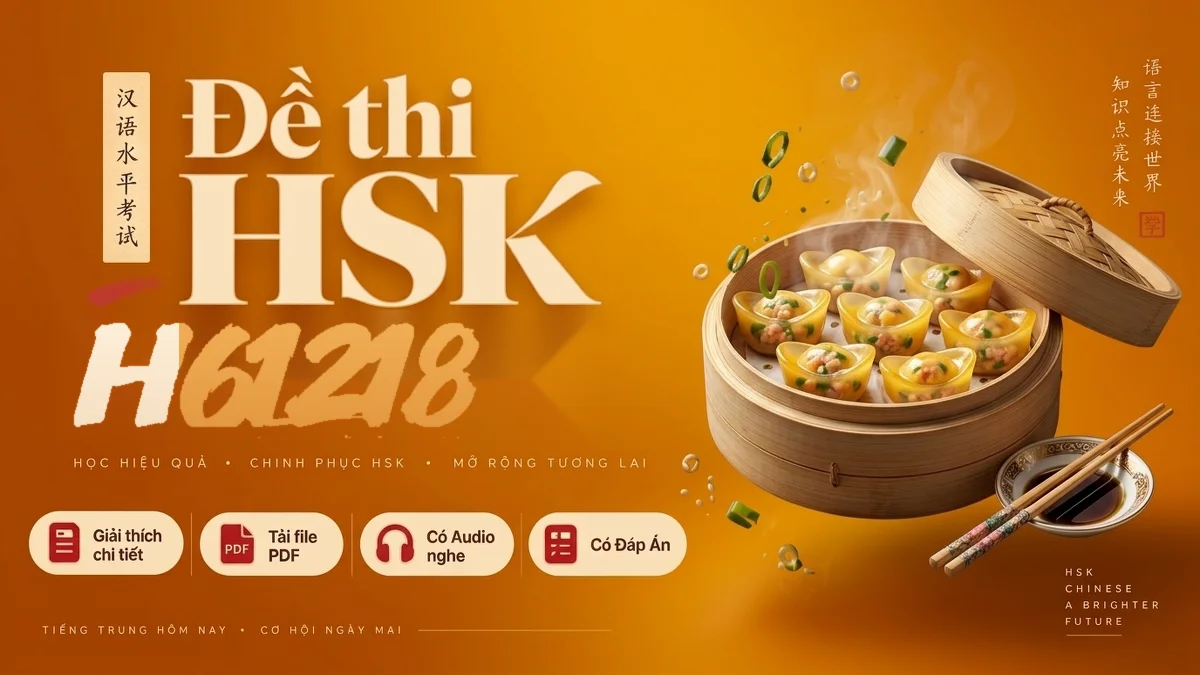 Đề thi HSK 6 mã H61218 PDF có đáp án & Audio (Mới nhất) - FoxHSK