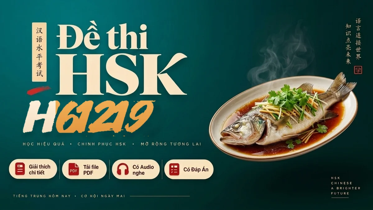 Đề thi HSK 6 mã H61219 PDF có đáp án & Audio (Mới nhất) - FoxHSK
