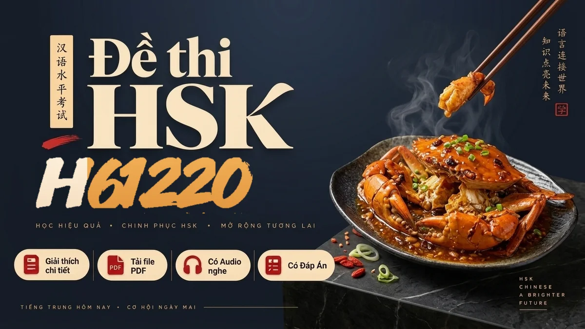 Đề thi HSK 6 mã H61220 PDF có đáp án & Audio (Mới nhất) - FoxHSK