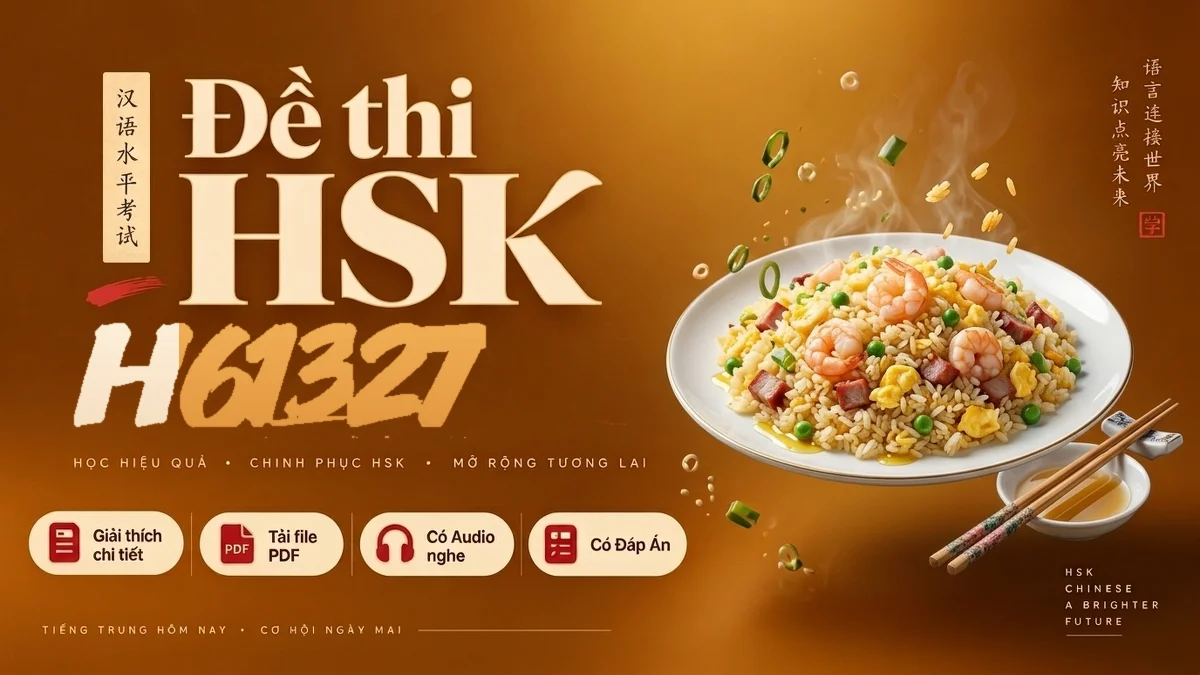 Đề thi HSK 6 mã đề H61327 PDF có đáp án & Audio (Bản chuẩn Hanban) - FoxHSK