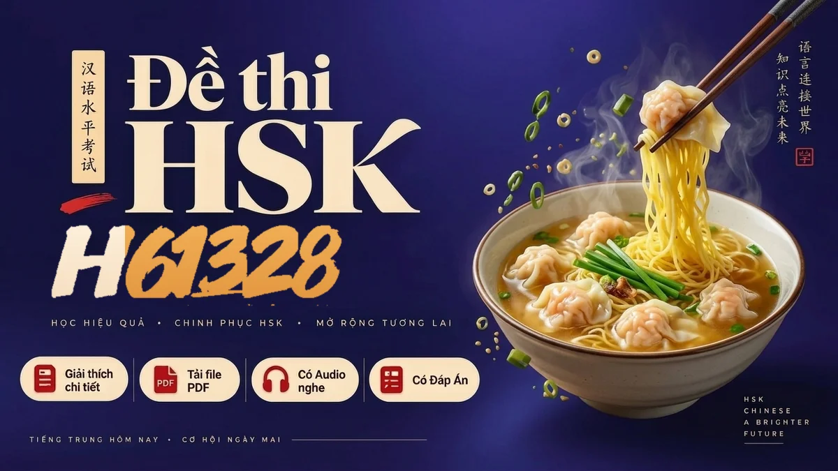 Đề thi HSK 6 mã H61328 PDF có đáp án & Audio (Mới nhất) - FoxHSK