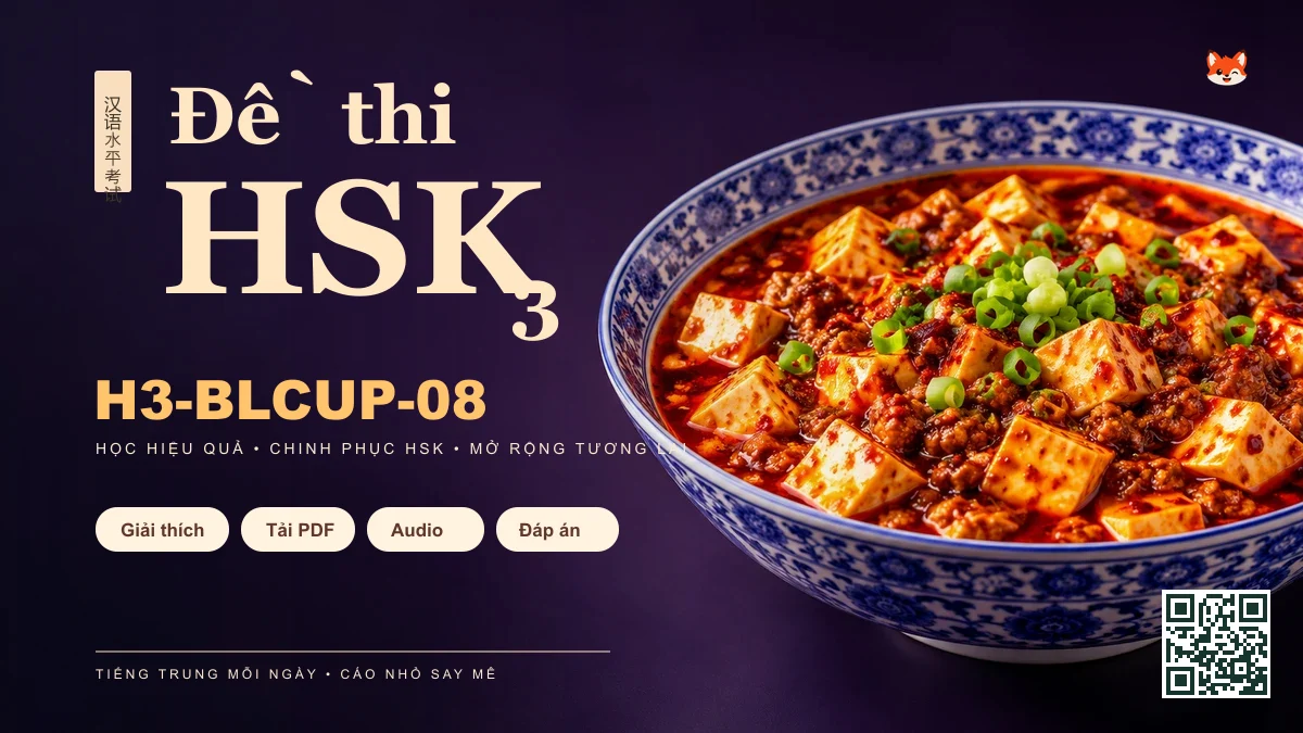 Đề Thi Mẫu Chuẩn Quốc Gia HSK 3.0 — HSK 6 Bộ 3 (Mã Đề H63003) — PDF, Audio & Đáp Án Chi Tiết - FoxHSK