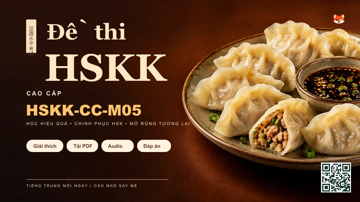 Đề thi Khẩu Ngữ HSKK mã HSKK-CC-M05 PDF có đáp án & Audio (Mới nhất) - FoxHSK
