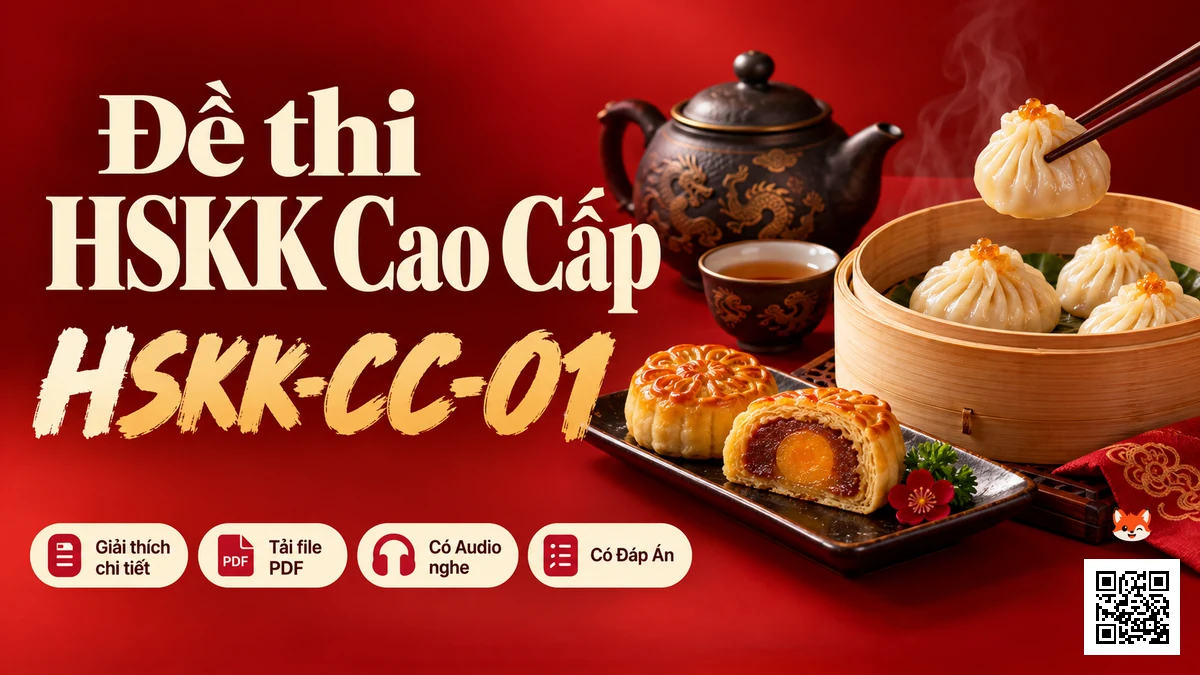 Đề thi Khẩu Ngữ HSKK mã HSKK-CC PDF có đáp án & Audio (Mới nhất) - FoxHSK