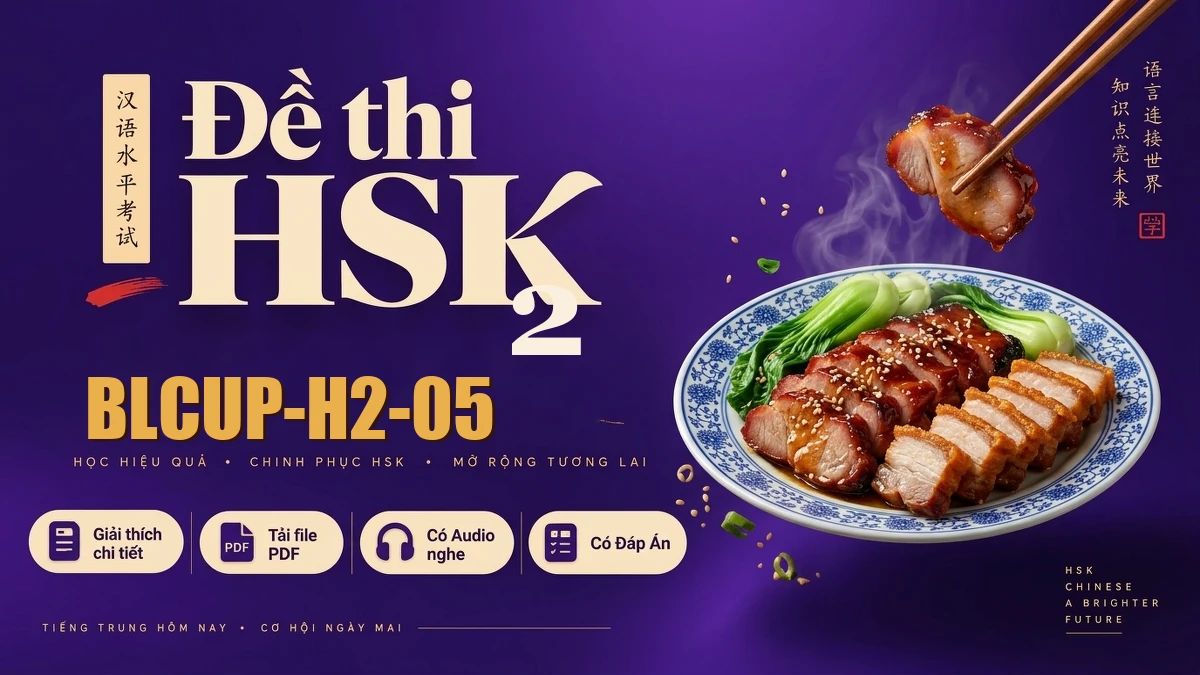 Đề Thi HSK 7–9 Sách Bắc Đại (PKU) – Đề 2 (98 câu) — PDF, Audio & Đáp Án Chi Tiết - FoxHSK