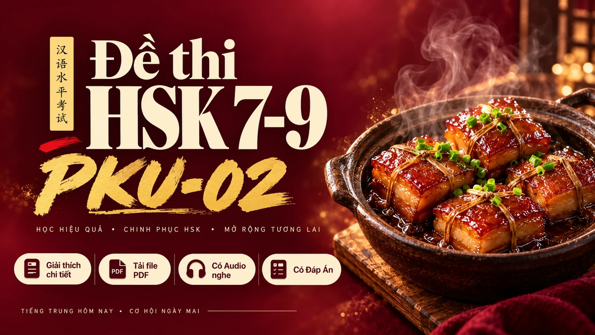 Đề thi HSK 7-9 mã PKU-02 có PDF, đáp án & audio (Sách Bắc Đại (PKU) đề 2) - FoxHSK