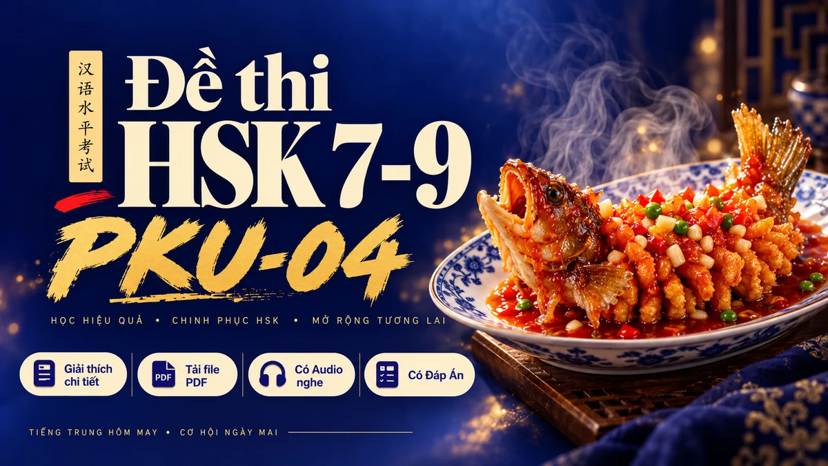 Đề thi HSK 7-9 mã PKU-04 có PDF, đáp án & audio (Sách Bắc Đại (PKU) đề 4) - FoxHSK