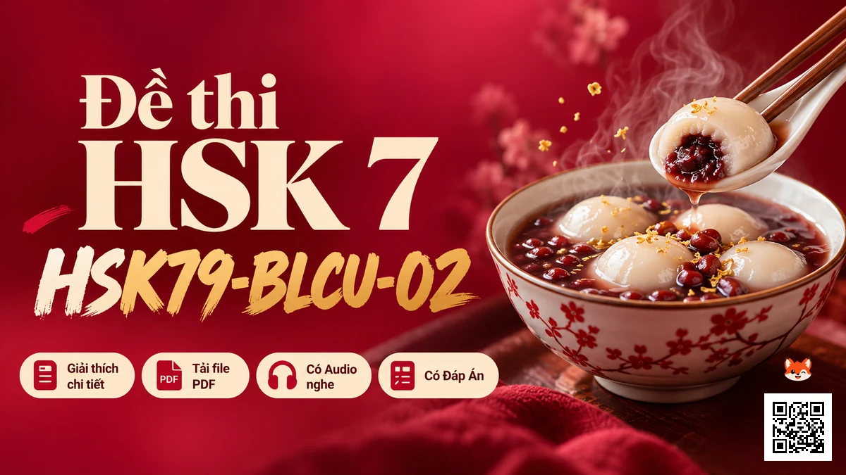 Đề Thi Mô Phỏng HSK 7–9 Chuẩn BLCU (Bộ Đề 02) — PDF, Audio & Đáp Án Chi Tiết - FoxHSK
