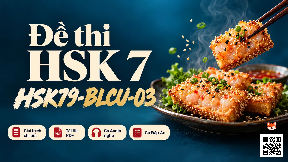 Đề Thi Mô Phỏng HSK 7–9 Chuẩn BLCU (Bộ Đề 03) — PDF, Audio & Đáp Án Chi Tiết - FoxHSK