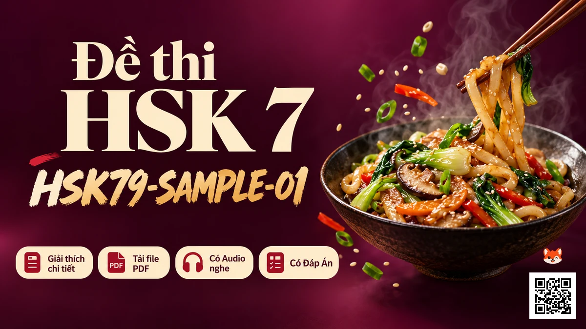 Đề Thi Mẫu Chuẩn Quốc Gia HSK 7–9 (Mã Đề HSK79-SAMPLE-01) — PDF, Audio & Đáp Án Chi Tiết - FoxHSK