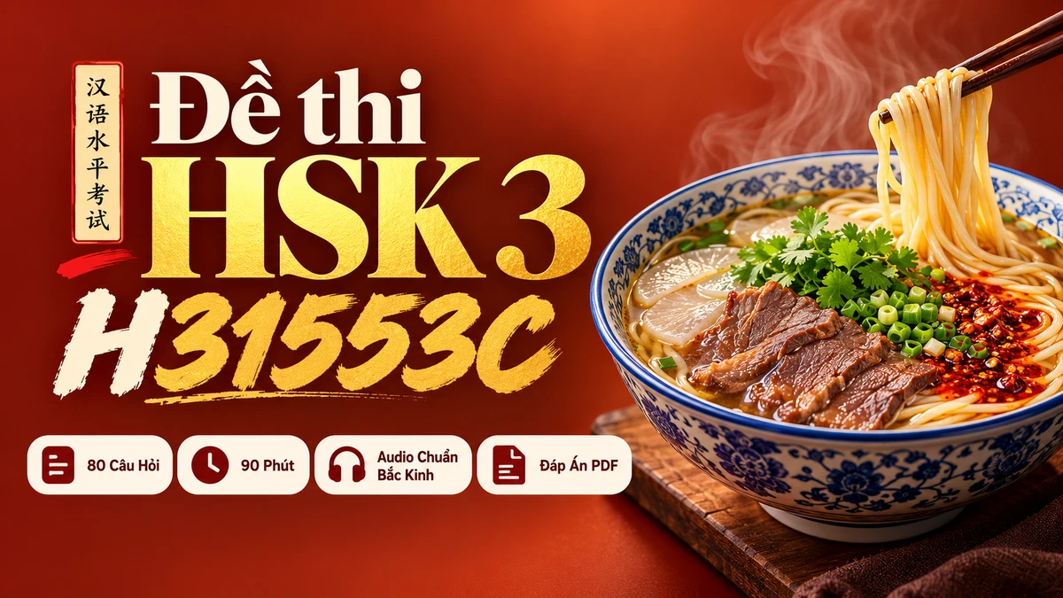 Đề Thi Thật Khẩu Ngữ HSKK Sơ Cấp Chính Thức (Mã Đề H73001) (Full Audio MP3 + PDF + Đáp Án Chi Tiết) - FoxHSK