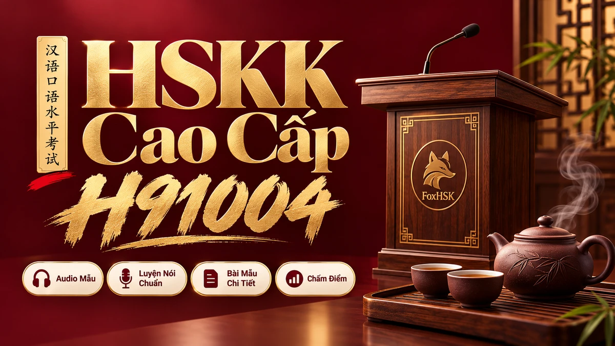 Đề Thi Khẩu Ngữ HSKK Cao Cấp — Mã Đề H91002 (Hanban Chuẩn Hóa) - FoxHSK