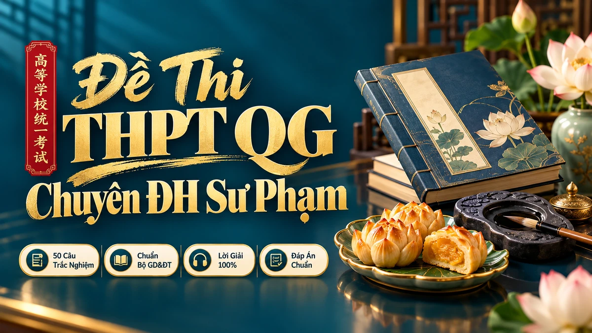 Đề Thi Tuyển Sinh Lớp 10 Chuyên Tiếng Trung THPT Chuyên Đại Học Sư Phạm Hà Nội - FoxHSK