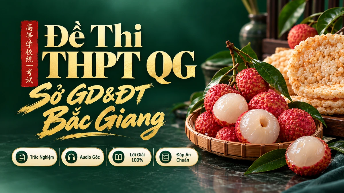 Đề Thi Thử Tốt Nghiệp THPT Tiếng Trung — Sở GD&ĐT Bắc Giang - FoxHSK