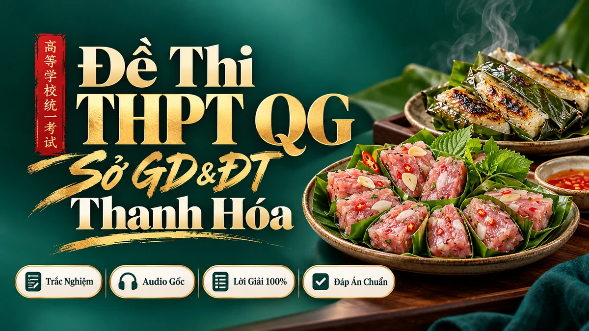 Đề Thi Thử Tốt Nghiệp THPT Tiếng Trung — Sở GD&ĐT Thanh Hóa - FoxHSK