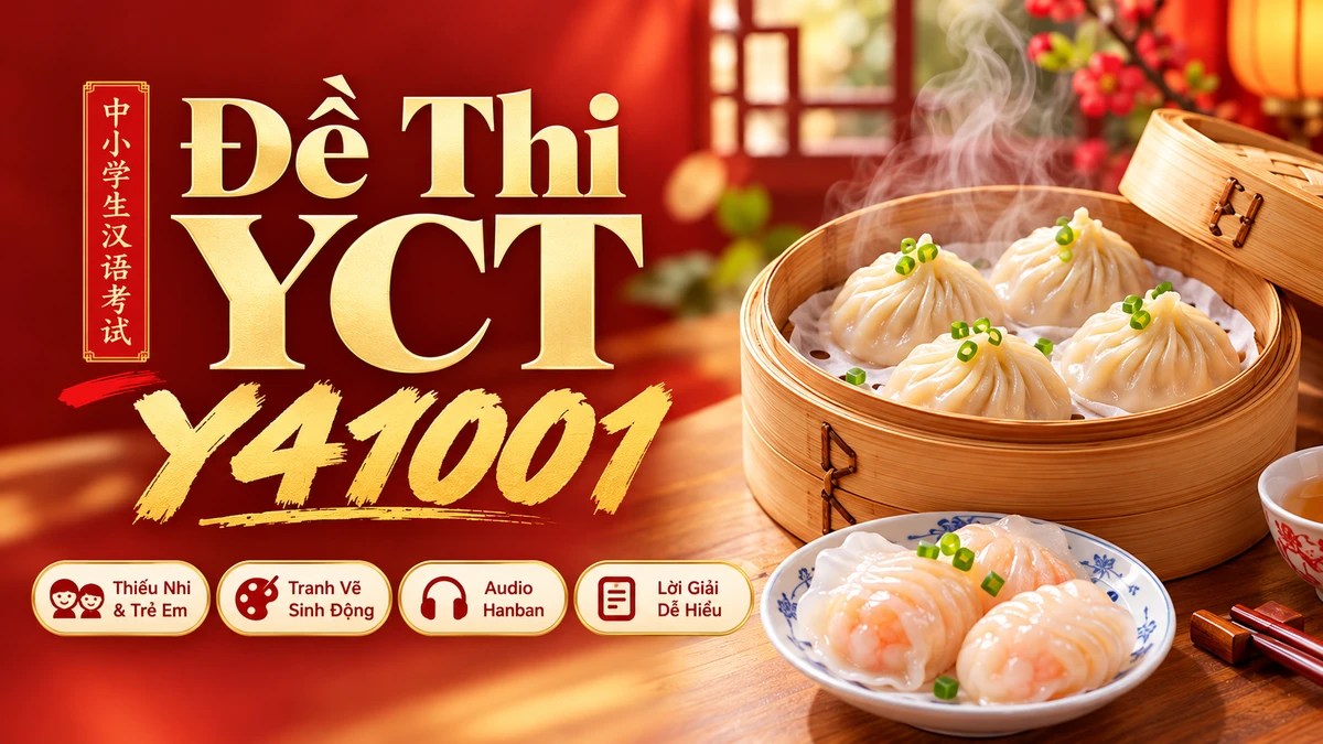 Đề Thi Tiếng Trung Thiếu Nhi YCT 4 — Mã Đề Y41001 (Thi Thật Hanban) - FoxHSK