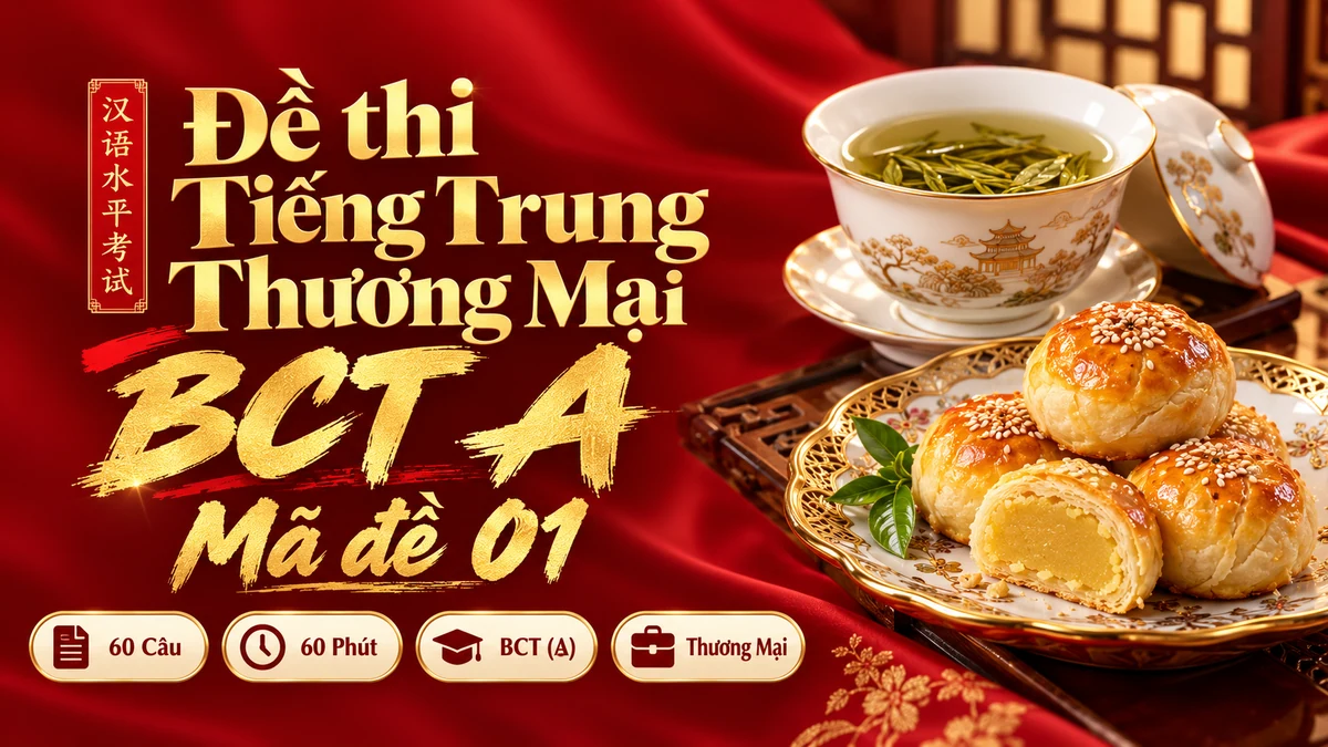 Đề Thi Tiếng Trung Thương Mại BCT A Mã Đề 01 - FoxHSK