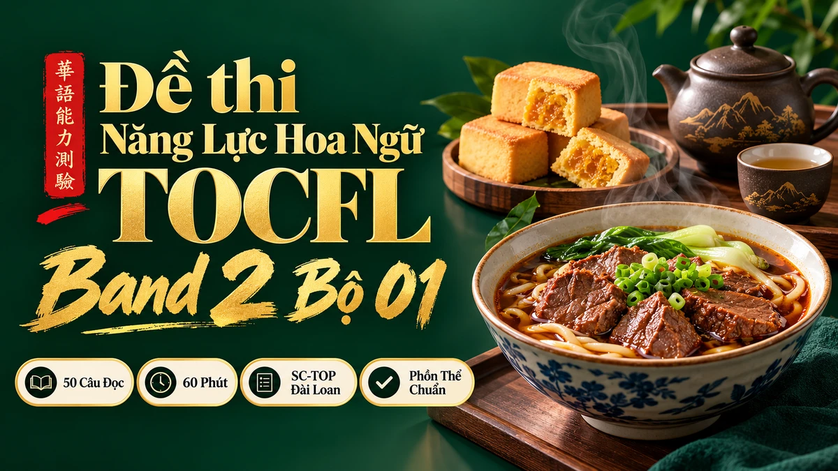 Đề Thi Năng Lực Hoa Ngữ TOCFL Band B Mã Đề 01 (Cấp Độ 3 & 4) - FoxHSK