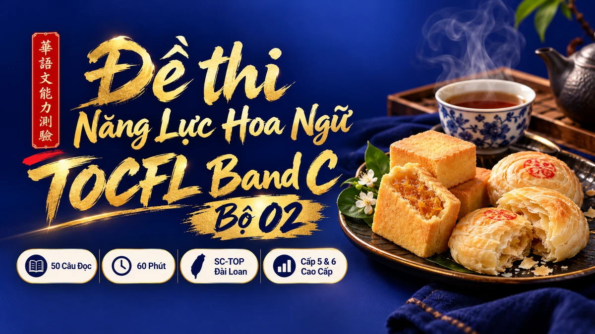 Đề Thi Năng Lực Hoa Ngữ TOCFL Band C Mã Đề 02 (Cấp Độ 5 & 6) - FoxHSK